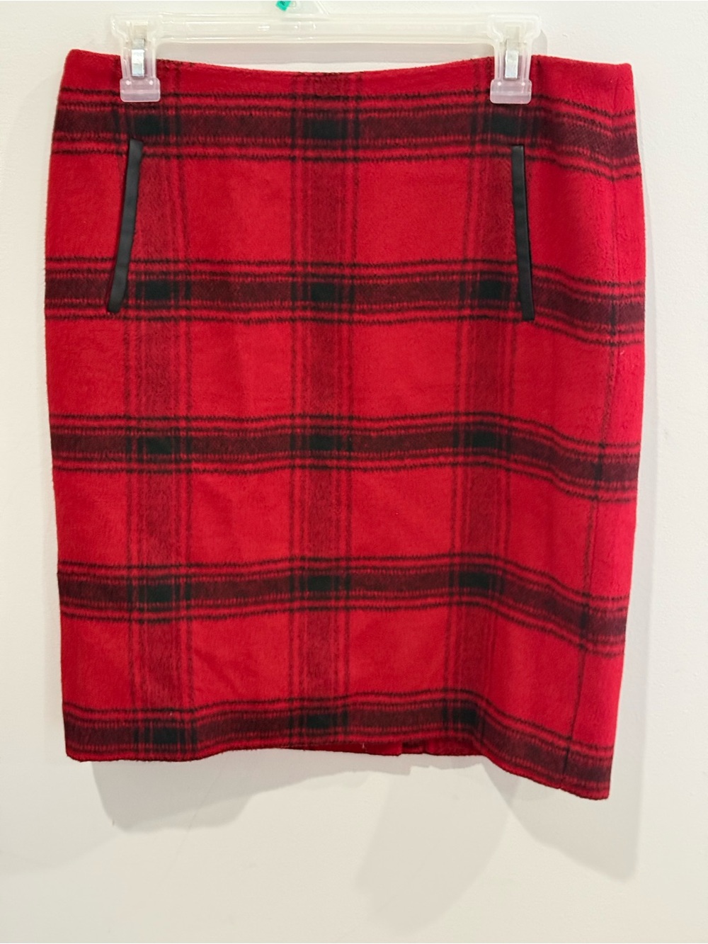 Talbots 8 Red Plaid Pencil Skirt - Women's Classic Plaid 165